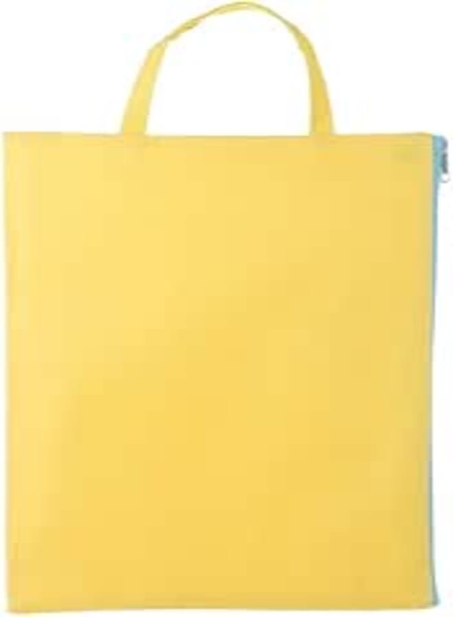 3A Fabric A4 Paper File With Handle 24 * 33 cm With Zipper 1 Piece - Yellow 801